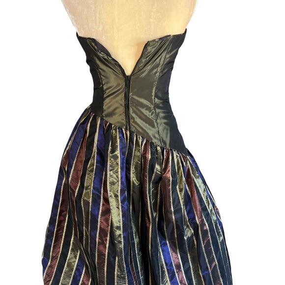 Jessica McClintock Vintage Taffeta Ball Gown Fancy Dress Strapless Size 6 - Picture 9 of 16